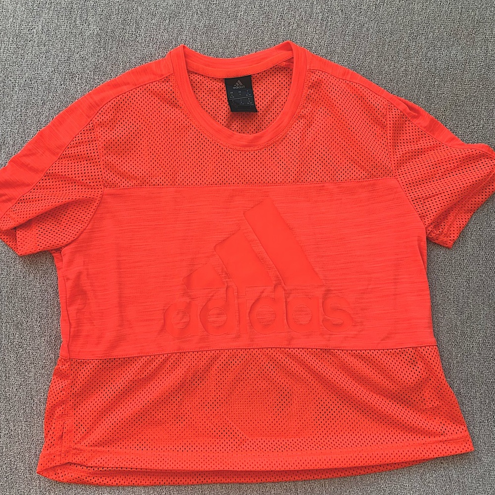 Adidas mesh workout crop top